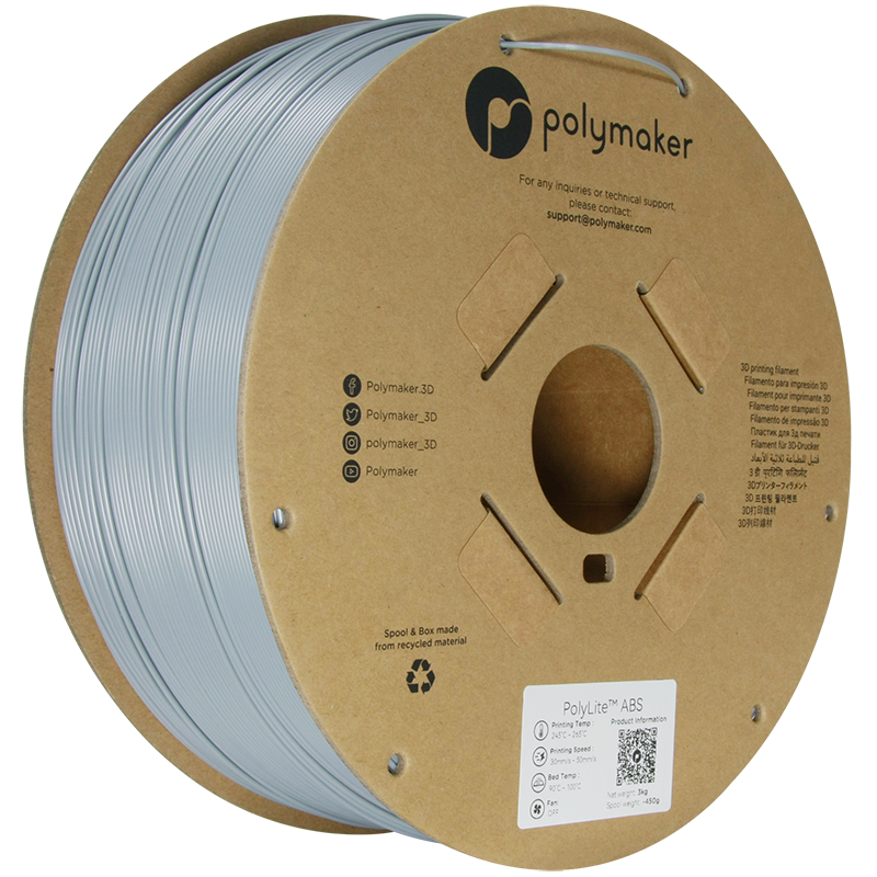 Polymaker PolyLite ABS 3D Printer Filament - 1.75mm - 3KG - Technology Outlet