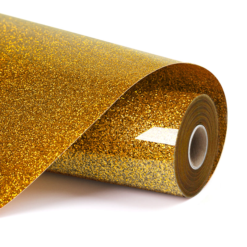 LOKLiK Heat Transfer Vinyl Glitter - 30.5 x 90 cm - Golden