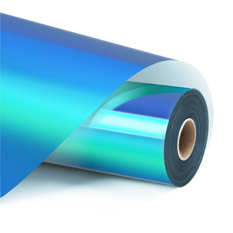 LOKLiK Permanent Adhesive Vinyl Holographic - 30.5 x 90 cm - Aqua Blue