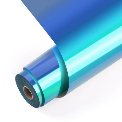 LOKLiK Permanent Adhesive Vinyl Holographic - 30.5 x 90 cm - Aqua Blue