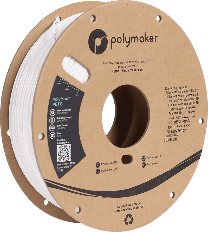 Polymaker PolyMax Tough PETG 3D Printer Filament - 1.75mm - 750G - Technology Outlet