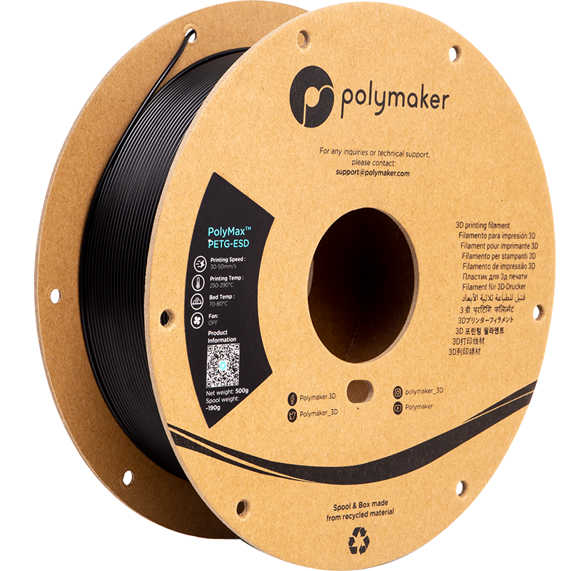 Polymaker PolyMax PETG-ESD 3D Printer Filament - 1.75mm - 500G - Technology Outlet