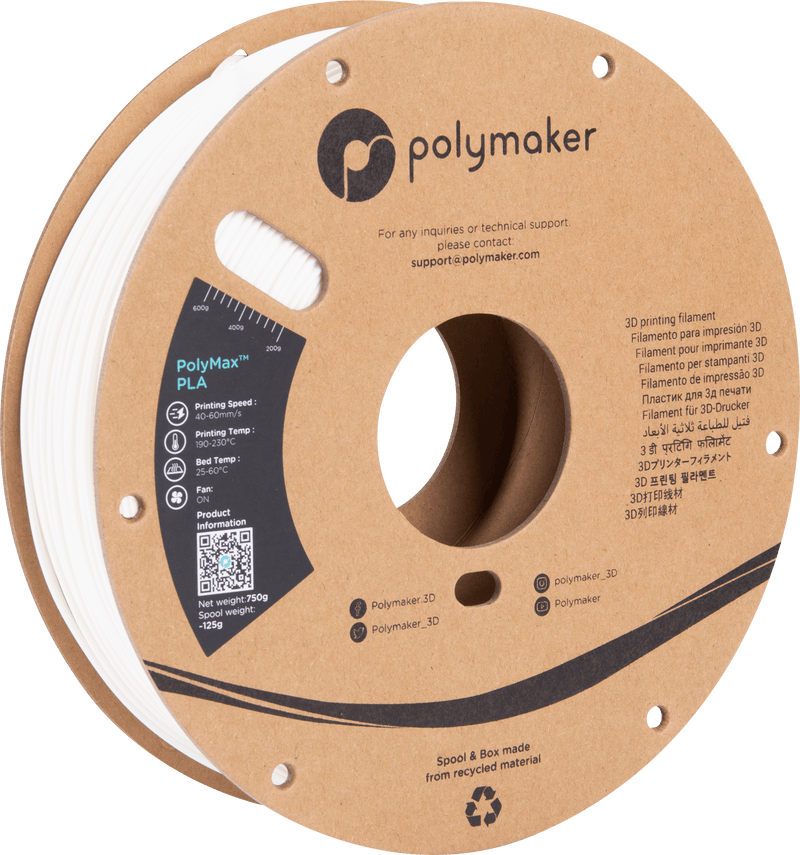 Polymaker PolyMax Tough PLA 3D Printer Filament - 1.75mm - 750G - Technology Outlet