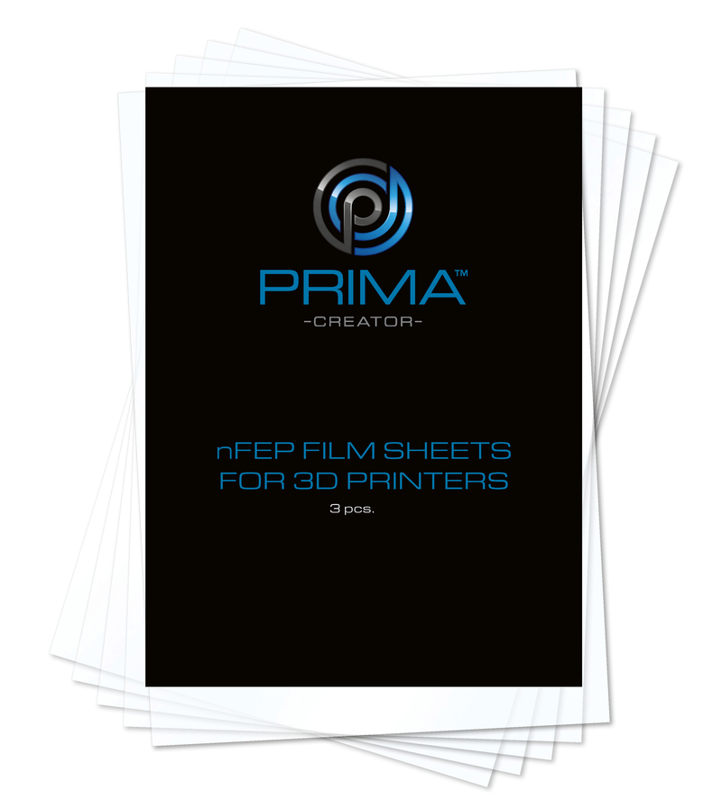 PrimaCreator nFEP Film Sheets for Resin 3D Printers 140x200mm 3-Pack - Technology Outlet