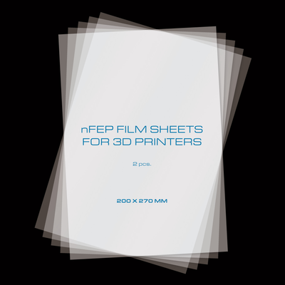 PrimaCreator nFEP Film Sheets for Resin 3D Printers 200x270mm 2-Pack - Technology Outlet