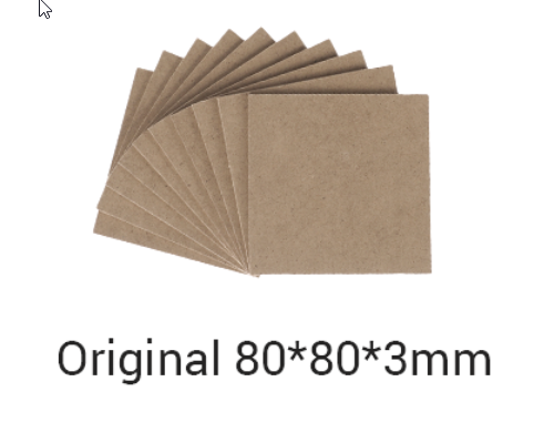 Snapmaker MDF Wood Sheet 80x80x3mm 10-pack - Technology Outlet
