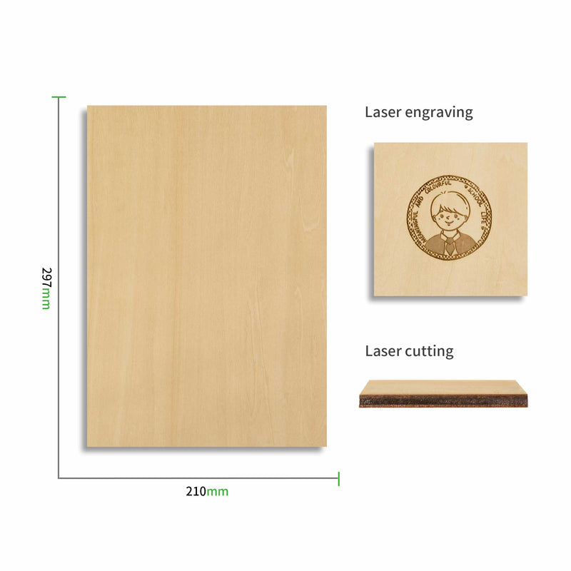 xTool 3mm Basswood Ply Sheets (6pcs) - Technology Outlet